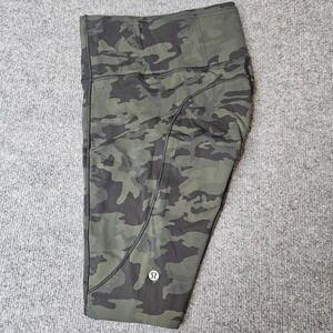 Lululemon Women's Fast Free 10" Shorts‎ Camo Biker Pockets Size 6